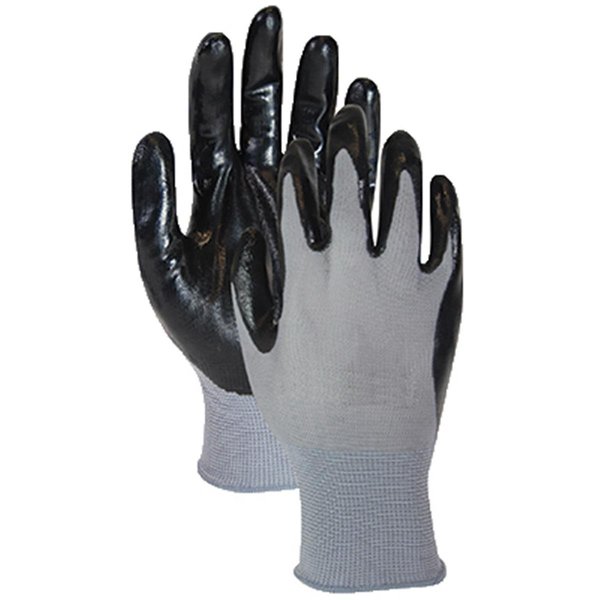 Magid Magid Glove T319TM Black & Gray Nitrile Palm Extra Grip Glove; Medium 188002